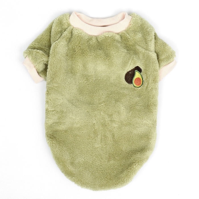 Свитер Свитер "Авокадо", велюр, размер L (ДС 35, ОШ 30, ОГ 45 см), зеленый