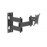 Кронштейн LE'STER LST-101.05, для ТВ,наклонно-поворотный,10-32",117-383  мм от стены,черный