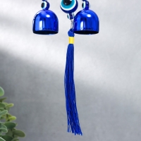 Музыка ветра металл "Павлин" от сглаза с кисточкой 2 колокольчика 22х6,5 см Музыка ветра металл "Павлин" от сглаза с кисточкой 2 колокольчика 22х6,5 см