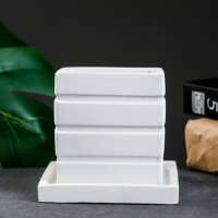 Фигурное кашпо "Куб горизонталь" с поддоном, белый, 0 25 л/ 8х6х6см Фигурное кашпо "Куб горизонталь" с поддоном, белый, 0 25 л/ 8х6х6см