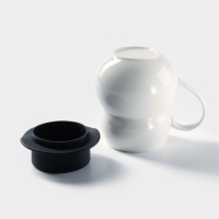 Кружка керамическая с силиконовой крышкой &laquo;Джентльмен&raquo;, 380 мл, рисунок МИКС