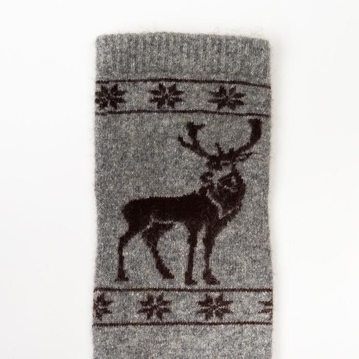 Гольфы женские из монгольской шерсти, цвет серый, размер 23-25 (36-42)