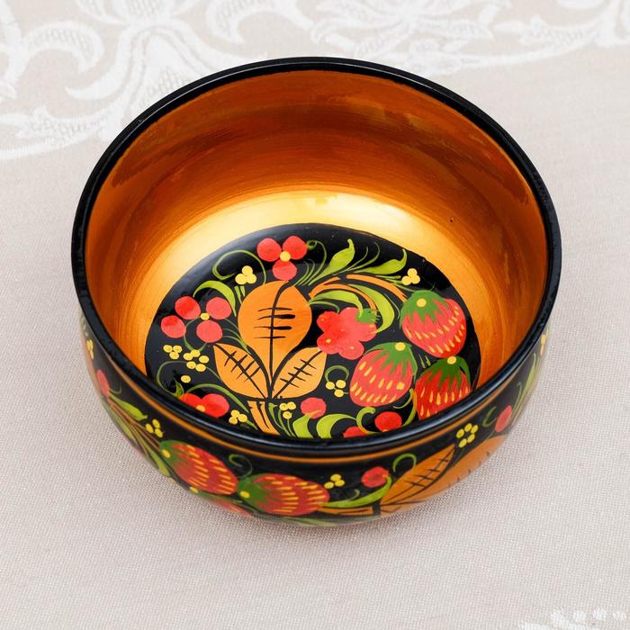 Чашка &laquo;Ягодка&raquo;, средняя, 15&times;7 см, хохлома