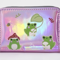 Кошелёк с голографическим эффектом &laquo;Лягушки&raquo;, 12.5х9х2 см