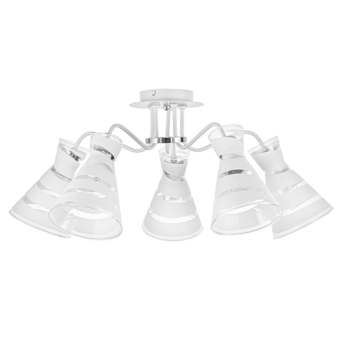 Люстра Люстра "Будущее" 5х60Вт Е27 Белый, хром 67х67х27,5