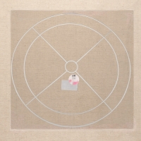 Основа для плетения торшера &laquo;Круг&raquo;, металлическая, d = 40/50 см, цвет белый