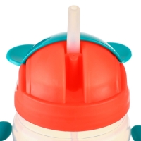 Поильник детский с силиконовой трубочкой, 250 мл., с ручками, цвет МИКС Поильник детский с силиконовой трубочкой, 250 мл., с ручками, цвет МИКС