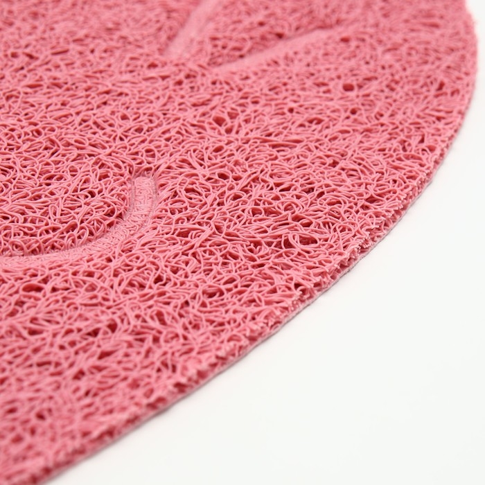 Коврик 2-в-1 под миску/туалет животных "Киса", 40 х 30 см, пепельно-розовый