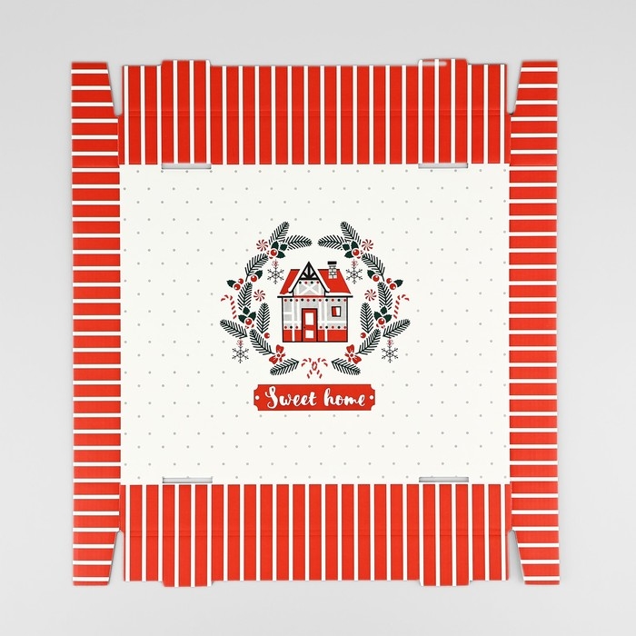 Коробка подарочная новогодняя складная «Sweet home», 31.2 х 25.6 х 16.1 см, Новый год Коробка подарочная новогодняя складная «Sweet home», 31.2 х 25.6 х 16.1 см, Новый год
