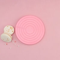 Подставка для пирожного вращающаяся Доляна «Матира», d=14 см, цвет розовый Подставка для пирожного вращающаяся Доляна «Матира», d=14 см, цвет розовый