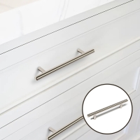 Ручка-рейлинг ТУНДРА BISTRO, d=12 мм, м/о 128 мм, цвет сатиновый никель Ручка-рейлинг ТУНДРА BISTRO, d=12 мм, м/о 128 мм, цвет сатиновый никель