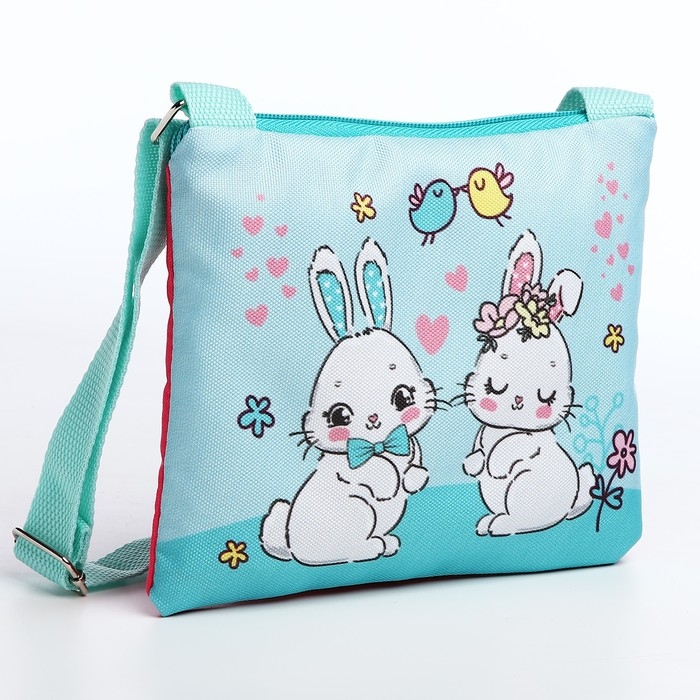 Сумка детская для девочки "Аниме" на молнии, цвет мятный