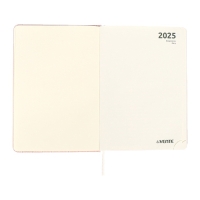 Ежедневник датированный 2025 A5 168 листов, deVENTE.Barbara, твердая обложка кожзам с поролоном, хлястик, перфорация, ляссе, блок 70, розовый