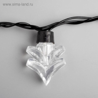 Гирлянда &laquo;Нить&raquo; 5 м с насадками &laquo;Ёлка&raquo;, IP44, тёмная нить, 40 LED, свечение розовое, 8 режимов, 220 В