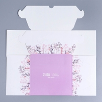 Коробка для капкейков, кондитерская упаковка с окном, 4 ячейки &laquo;Венок&raquo;, 16 х 16 х 10 см