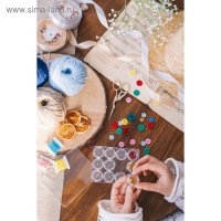 Контейнер для рукоделия, 12 баночек d = 2,3 см, 12,5 × 9,5 × 2 см, цвет прозрачный Контейнер для рукоделия, 12 баночек d = 2,3 см, 12,5 × 9,5 × 2 см, цвет прозрачный