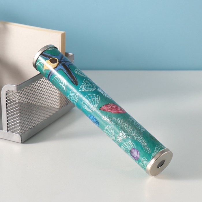 Калейдоскоп "Морской с серебрянным тиснением" 17х3х3 см