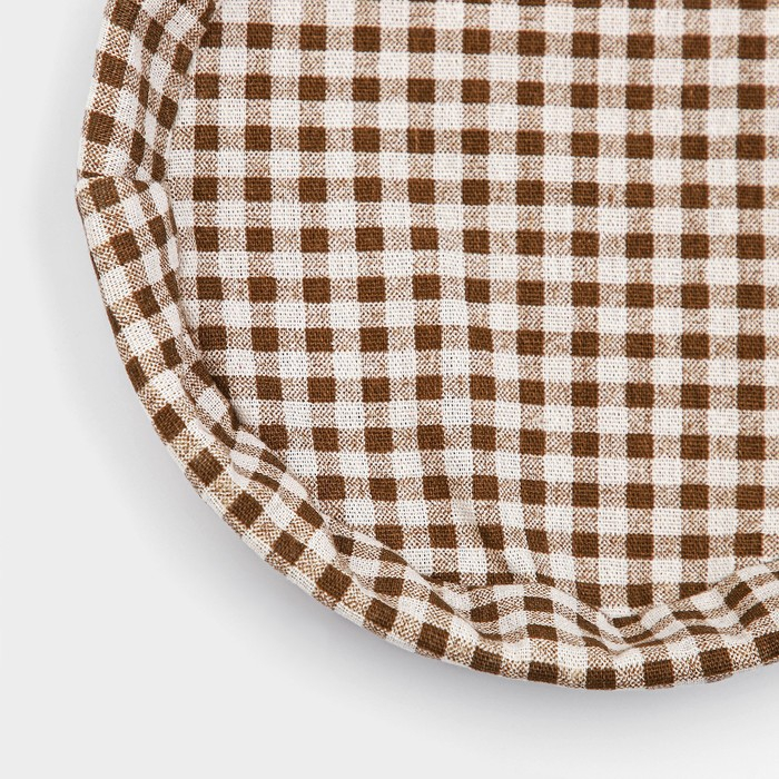 Корзинка для подачи Доляна &laquo;Домашний уют&raquo;, d=25,5 см, цвет коричневый