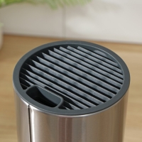 Подставка круглая для ножей и ножниц Magistro &laquo;Металлик&raquo;, 11&times;23 см, цвет серебристый