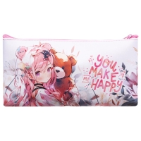 Пенал мягкий, 1 отделение, 108 х 205 мм, плоский, Calligrata ПМП 01-20 "Аниме" Пенал мягкий, 1 отделение, 108 х 205 мм, плоский, Calligrata ПМП 01-20 "Аниме"