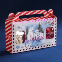 Набор &laquo;С новым годом!&raquo;: горячий шоколад 5 шт. х 25 г., маршмеллоу 50 г., печенье с предсказаниями 24 г.