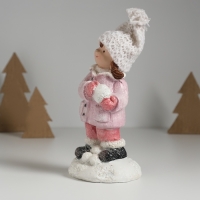 Сувенир керамика "Девочка в розовом пальтишке, со снежком" 8,3х7,8х16,3 см Сувенир керамика "Девочка в розовом пальтишке, со снежком" 8,3х7,8х16,3 см