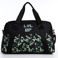 Сумка детская спортивная для мальчика «Пиксельный мир» 40х25х18, отд на молн, дл ремень, чёрный цвет Сумка детская спортивная для мальчика «Пиксельный мир» 40х25х18, отд на молн, дл ремень, чёрный цвет