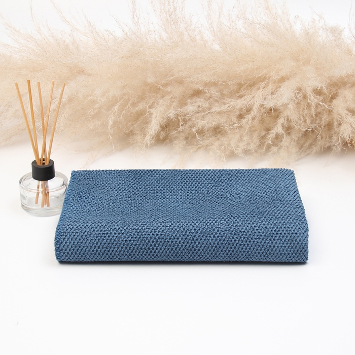 Полотенце банное Этель, цв. синий, 82х150 см, 100% полиэстер, 300 г/м2 Полотенце банное Этель, цв. синий, 82х150 см, 100% полиэстер, 300 г/м2