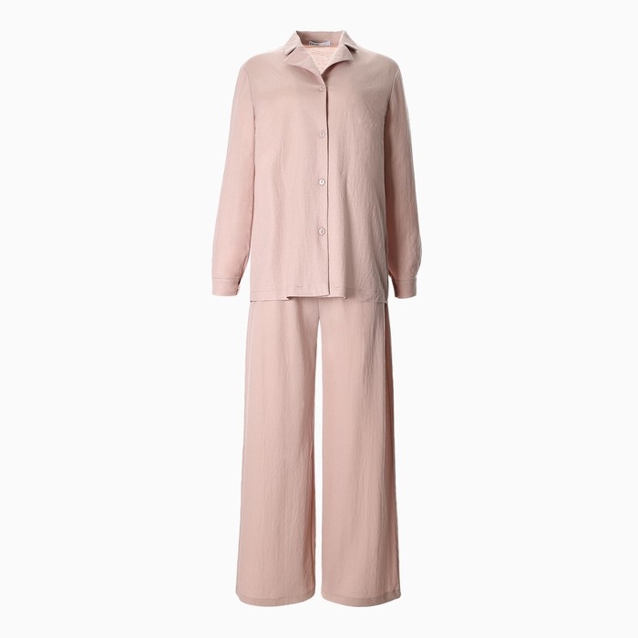 Комплект женский (рубашка, брюки, топ) KAFTAN Комплект женский (рубашка, брюки, топ) KAFTAN "Base" р. 42, пудровый