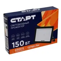 Прожектор светодиодный СТАРТ, 150 Вт, 12750 Лм, 6500К, IP65, чёрный