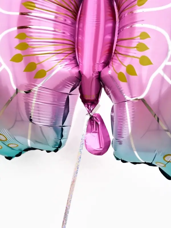 Воздушный шар фольгированный 32" &laquo;Бабочка&raquo; цвет голубой металлик