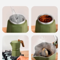 Кофеварка гейзерная для плиты КТ-7586 - 150 мл