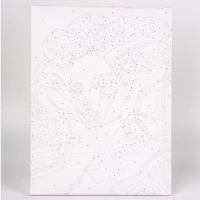 Картина по номерам на холсте с подрамником и гирляндой на новый год &laquo;Девушка и змеи&raquo;, 30 х 40 см, символ года 2025, новогодний набор для творчества