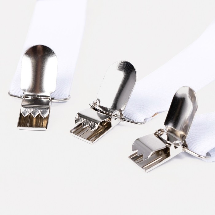 Подтяжки детские, ширина 2,5 см, цвет белый