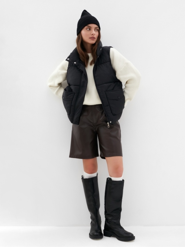 Жилет женский с воротником MIST, р.46, черный Жилет женский с воротником MIST, р.46, черный