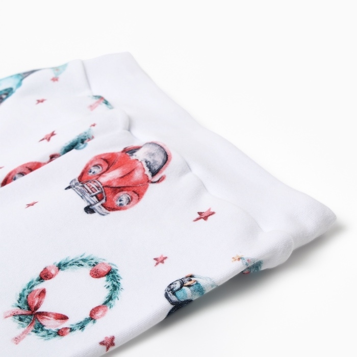 Пижама детская MINAKU Пижама детская MINAKU "New Year's cars", цвет белый, рост 74-80 см