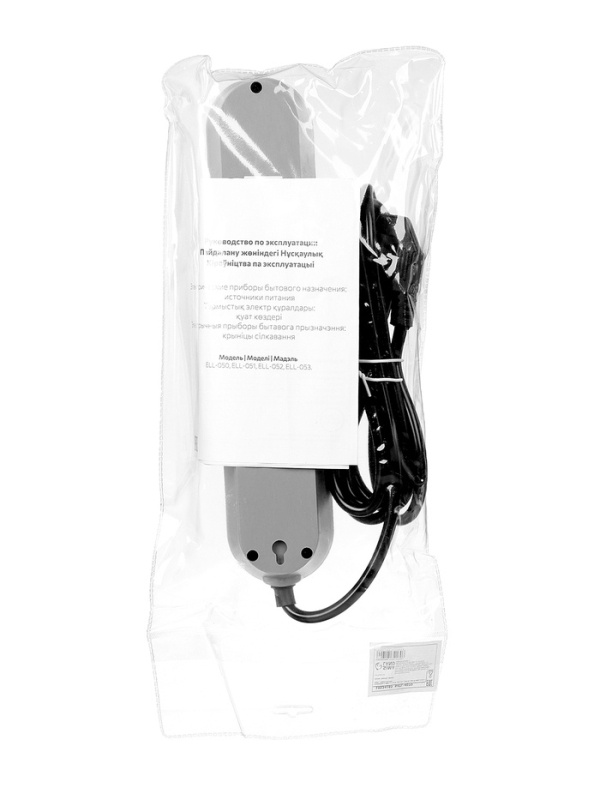 Удлинитель 3 евро + 1 унив. роз, 3м, 1300 Вт, 3х0.75 мм2, с з/к, с выкл.