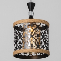 Светильник "Узор" 1х40Вт Е27 черный 23х23х22см