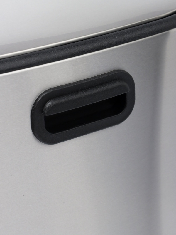 Ведро мусорное с педалью, 12л, нерж. сталь, цвет хром матовый