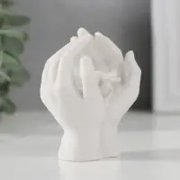 Сувенир полистоун "Малыш спит в прикрытых ладонях" страза 6,5х4,3х5,5 см