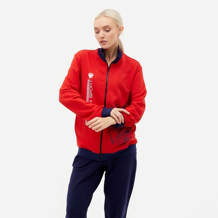 Толстовка на молнии President, размер XS, цвет красный Толстовка на молнии President, размер XS, цвет красный