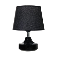 Настольная лампа с абажуром RISALUX &laquo;Блеск&raquo;, 1&times;40 Вт, Е27, чёрный, 17&times;17&times;24 см