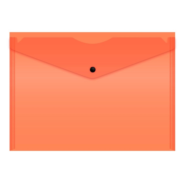 Набор папок-конвертов на кнопке 12 штук, А4, 180 мкм, Calligrata Neon, полупрозрачные, неоновый МИКС