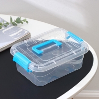 Контейнер для хранения, крышка с ручкой на защёлке, 20&times;15&times;7,5 см, цвет МИКС