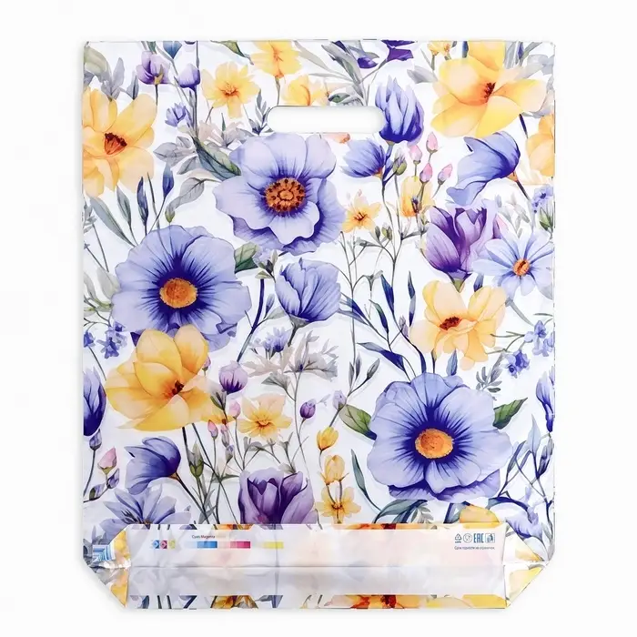 Пакет "Цветник", полиэтиленовый с вырубной ручкой, 36х43 см, 35 мкм