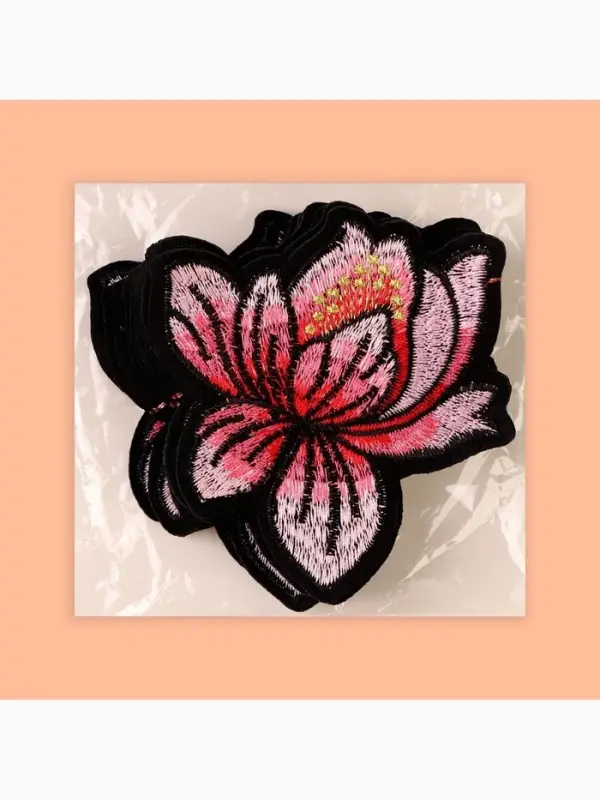 Термоаппликация &laquo;Лотос&raquo;, 8.5&times;8 см, розовая