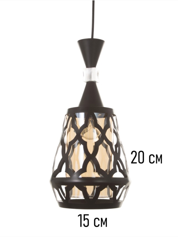 Светильник Nadine 1х40Вт Е27 черный 16х16х36см