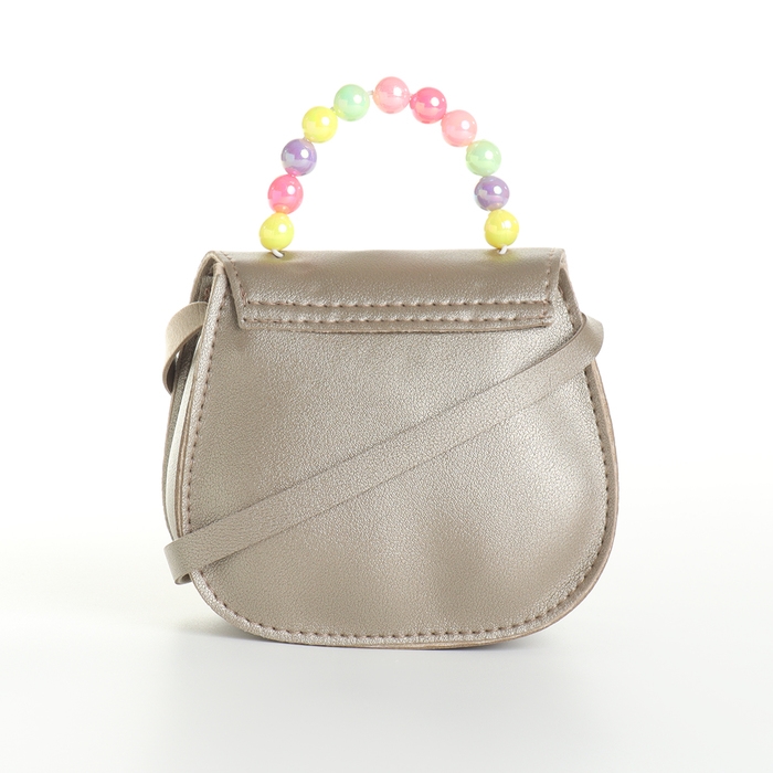 Сумка детская для девочки на клапане &laquo;Выбражулька&raquo;, цвет золотой