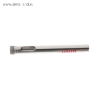 Сверло алмазное по стеклу и керамике ЛОМ, цилиндрический хвостовик, 6 х 55 мм