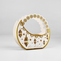 Коробка подарочная на Рамадан &laquo;Счастливого праздника&raquo;, тиснение, 15 х 13.5 х 6 см